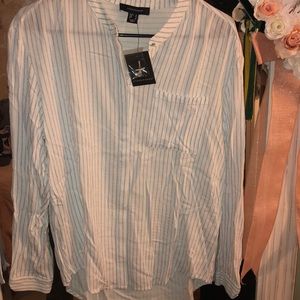 Blue striped blouse